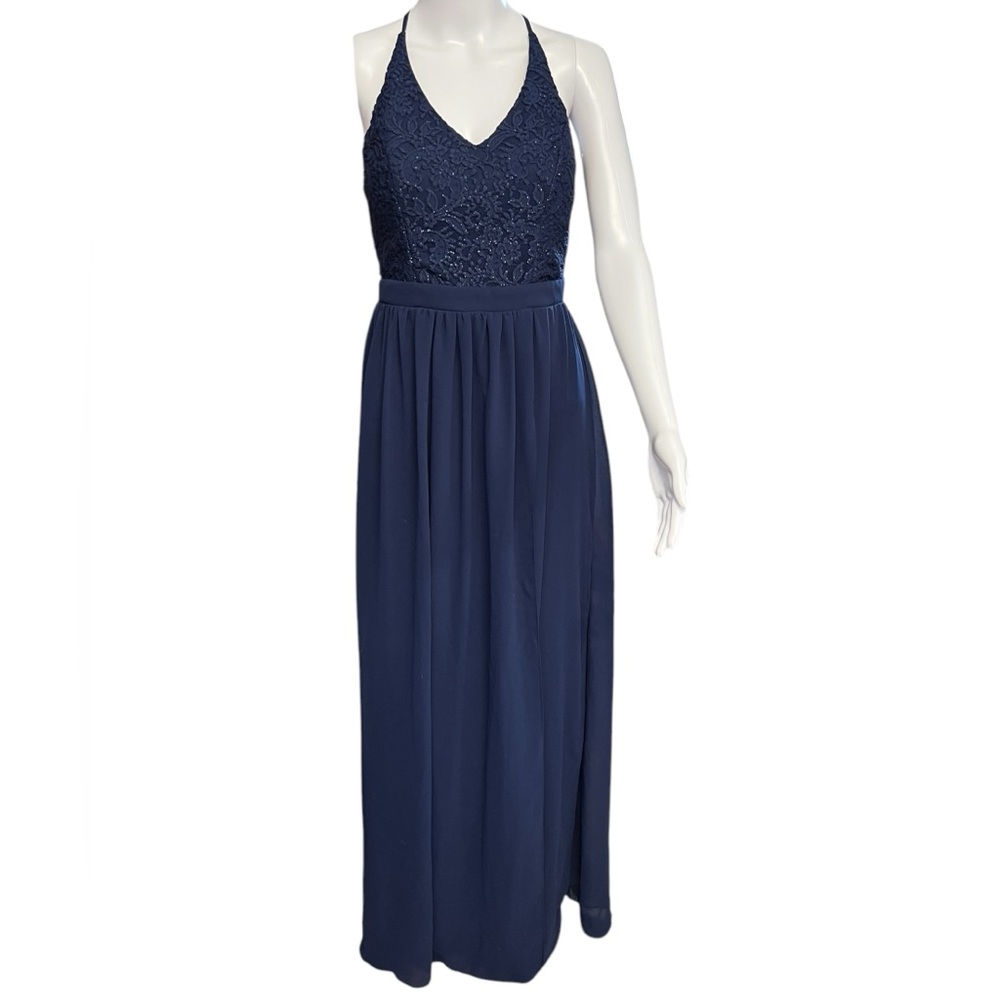 Judi Kristopher - Women’s Navy Blue Lace Formal Dress Sz 8P